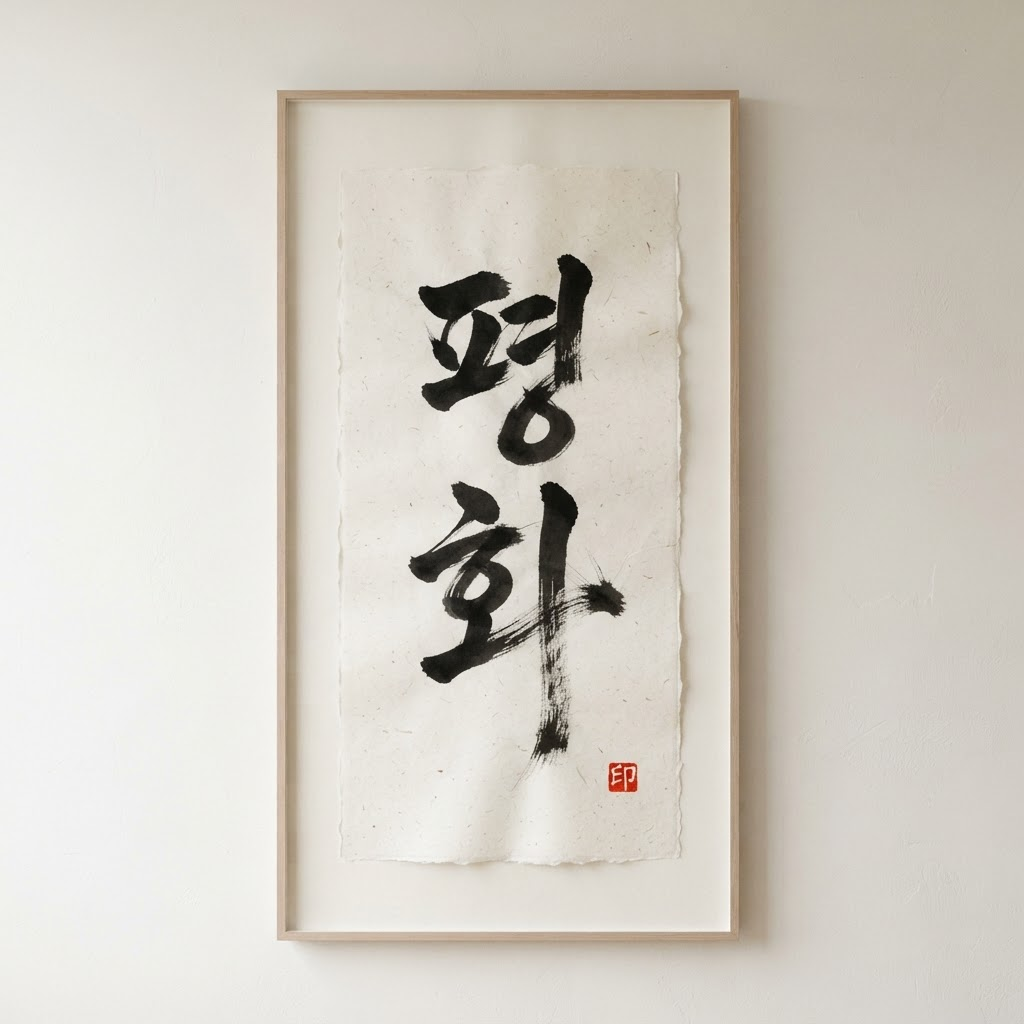 바람의 결 — 먹, 한지 작품
